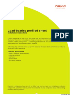 Ruukki Load Bearing Profiled Sheet Installation Instructions