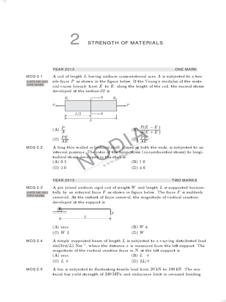 Strength of Materials | PDF | Bending | Strength Of Materials
