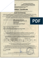 Certificate Disifin Dent DGHM VAH Listung