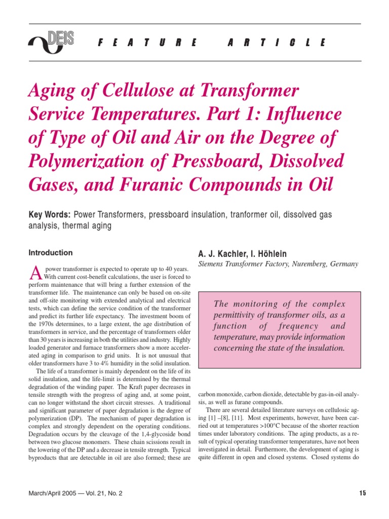 Aging Effects on Transformer Insulation | PDF | Carbon Dioxide ...