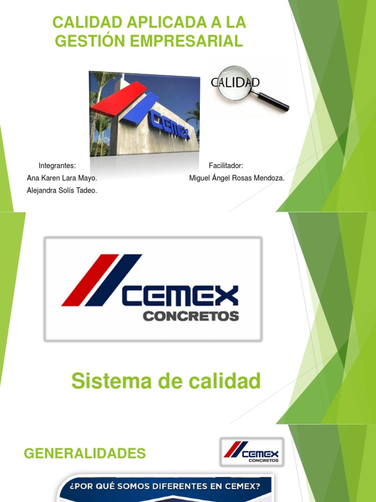 CEMEX | PDF | Calidad (comercial) | Liderazgo