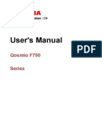User's Manual: Qosmio F750 Series