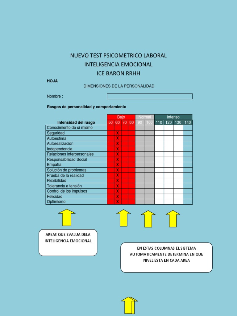 Nuevo Test Psicometrico Laboral | PDF