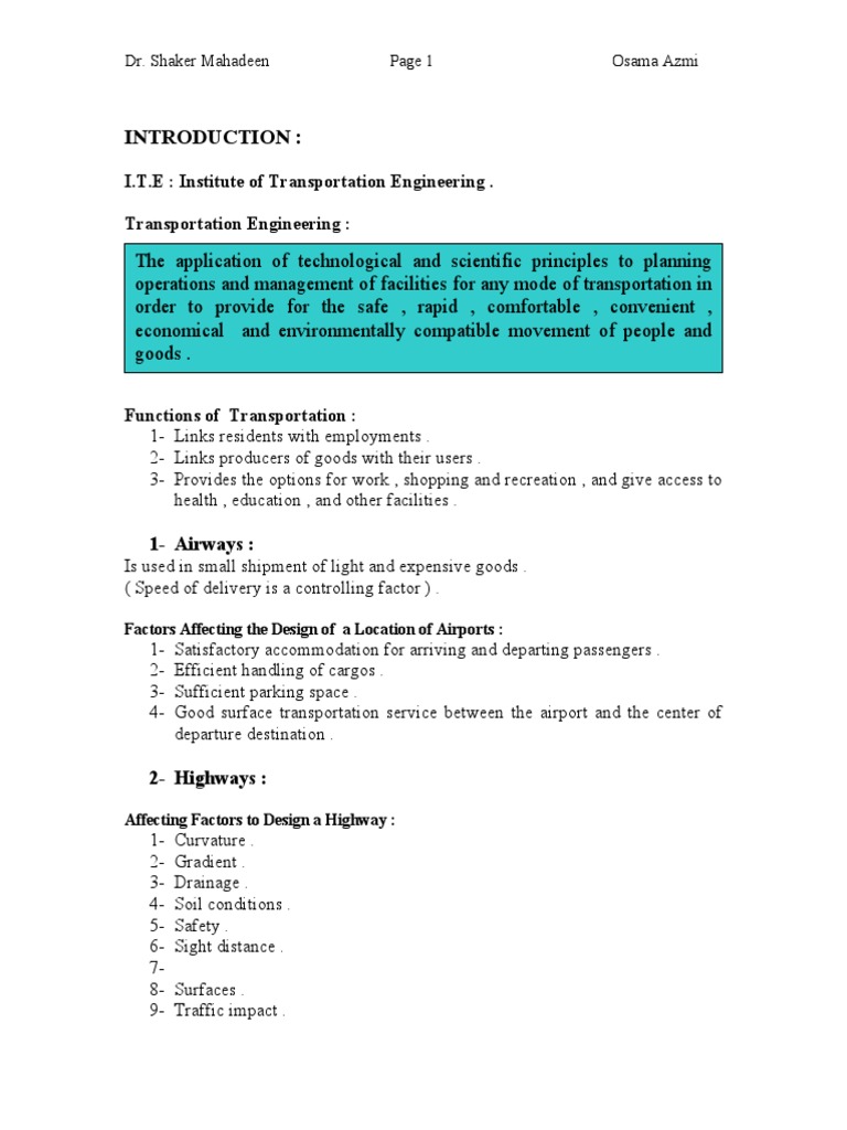 Traffic Engineering Fundamentals | PDF | Traffic | Traffic Collision