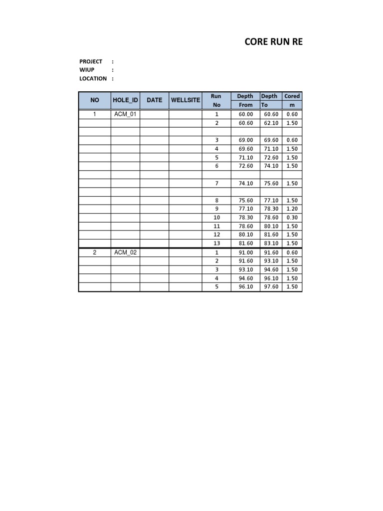 Core Run Report for WIUP Project | PDF