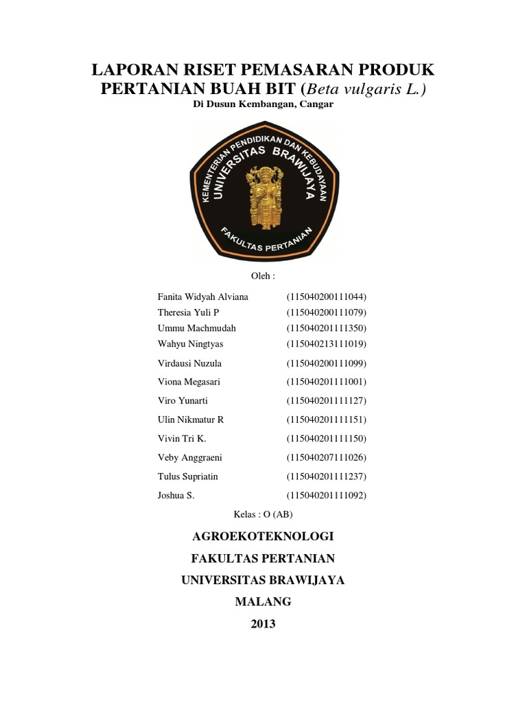 Laporan Riset Pemasaran