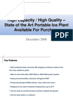 High Capacity / High Quality - State of The Art Portable Ice Plant Available For Purchase