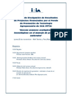 Jornada de Divulgación de Resultados de Proyectos Financiados Por El Fondo de Promoción de Tecnología Agropecuaria de INIA (FPTA)