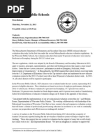 Worcester Public Schools Educator Evaluation Ratings For 2012-13 by School