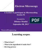 Scanning Electron Microscopy: A Lecture To Participate in Microteaching Session #2