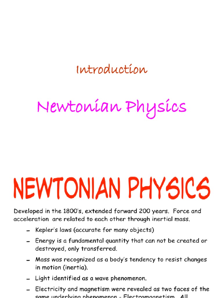 Newtonian Physics | PDF