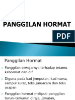 Gelaran Dan Panggilan Hormat