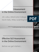 Effective SLO Assessment in the Online Environment