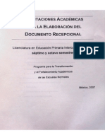 Orientaciones Académica para La Elaboración Del Documento Recepcional