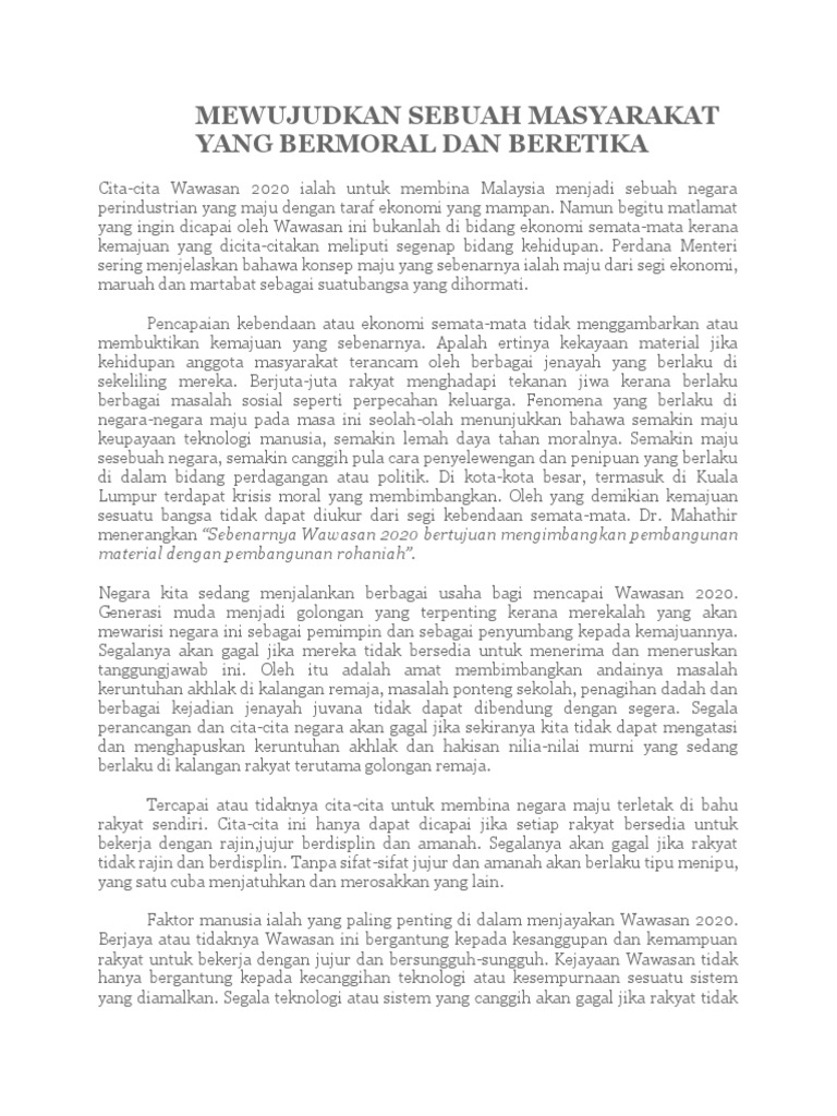 Wawasan 2020 Pdf