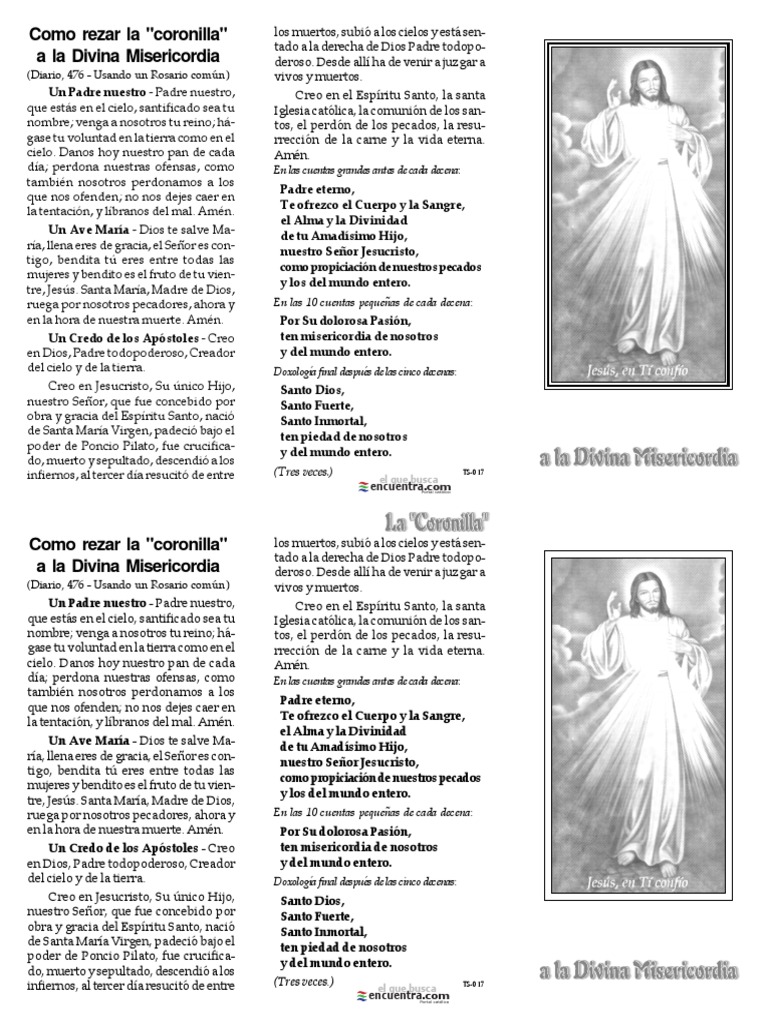 Coronilla de la Divina Misericordia PDF | PDF | Religión y espiritualidad