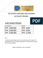 We Offer Checking and Savings Account Promo:: Adb Required: Rebate