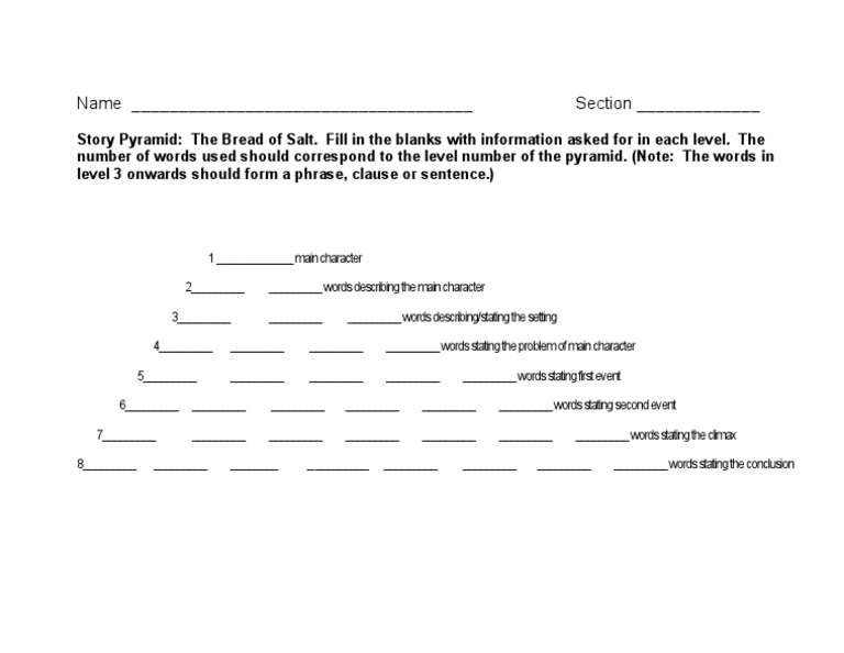 Story Pyramid | PDF