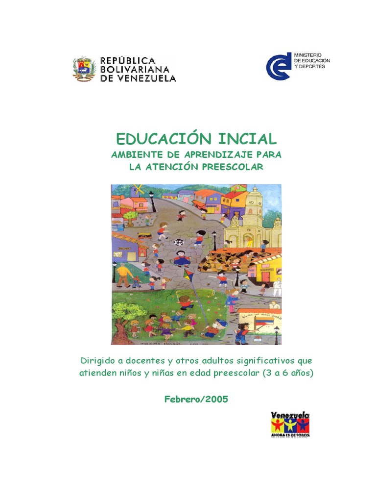 Ambiente de Aprendizaje para La Educación Preescolar | PDF | Educación ...