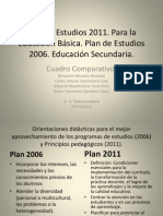 Sesión 1. Cuadro comparativo. Plan de Estudios 2006 y 2011