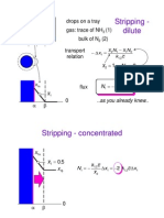 Stripping - Dilute: Drops On A Tray Gas: Trace of NH (1) Bulk of N (2) Transport Relation