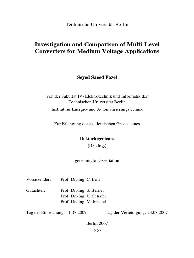 Multi-Level Converters for Medium Voltage | PDF | Transformer | High ...