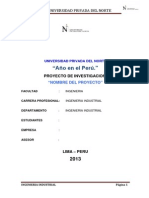 Modelo de Proyecto de Investigacion Upn Martin Banda Ramos