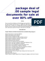 Super Package of Over 200 Sample Documents For California and Federal Litigation