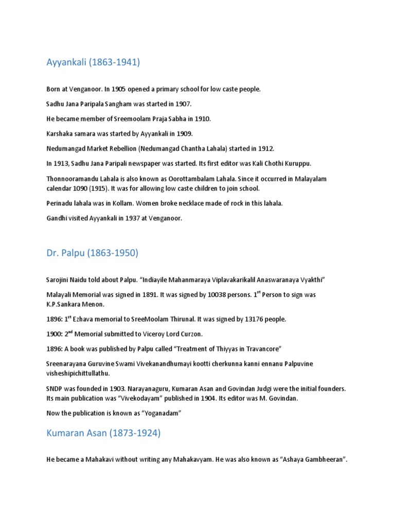 Malayalam Renaissance PDF Kerala States And Territories Of India