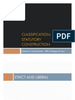 Classification of Statutes