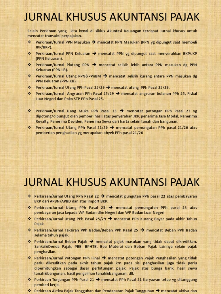 Jurnal Khusus Akuntansi Pajak - PDF