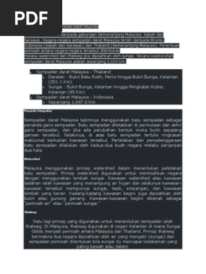 Prinsip Penentuan Sempadan Darat Malaysia  PDF