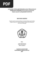 Download Analisis Pengaruh Harga Dan Pelayanan Terhadap an Jasa Layanan Pada Salon Aniq Kedungwuni by yoedhoe SN18624891 doc pdf