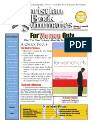For Women Only, Revised and Updated Edition: What You Need to Know about  the Inner Lives of Men eBook : Feldhahn, Shaunti: : Kindle Store
