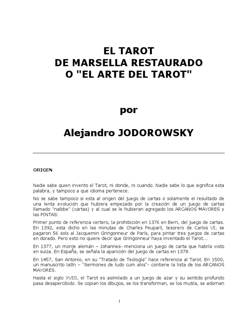 EL MUNDO  Tarot jodorowsky, Tarot marsella, Tarot