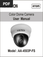 Avtron Dome CCTV Camera USer Manual Aa 4503 Fs Manual