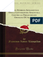 Saggio Storico-Apologetico Della Letteratura Spagnuola Contro Le 1300023084