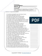 Comparative and Superlative Adjective