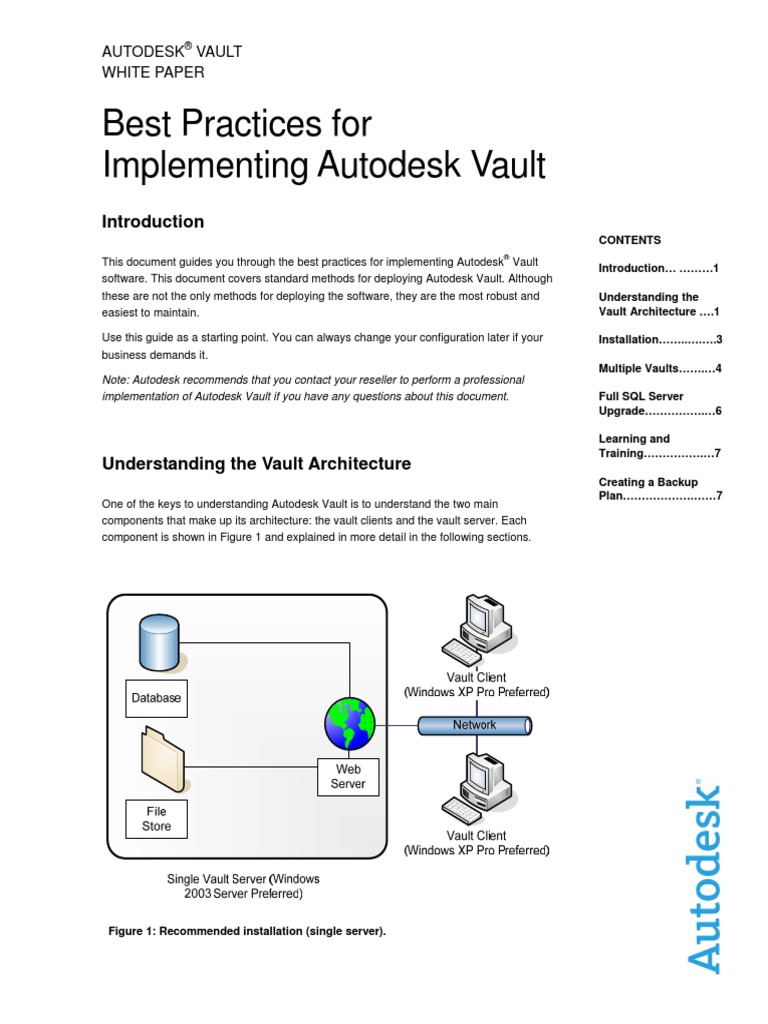 Best Practices For Implementing Autodesk Vault | PDF
