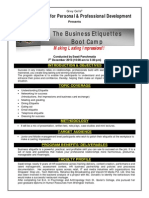 Business Etiquette Brochure