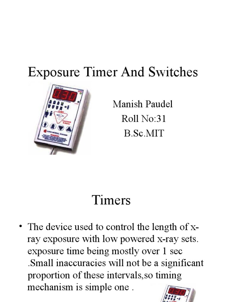 Exposure Timer and Switches Vacuum Tube Timer