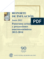 Reporte de Inflacion Junio 2012