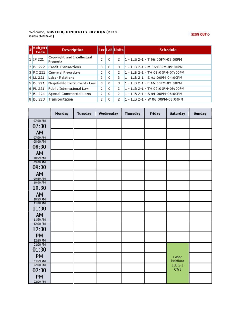Schedule | PDF