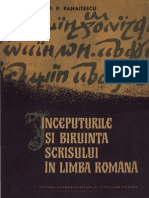inceputurile biruintei scrisului in limba romana