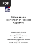 Estrategias de Intervención en Procesos Cognitivos