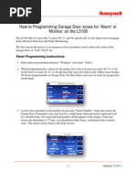 Download Honeywell L5100 Garage Door Zone Programming Guide by Alarm Grid Home Security and Alarm Monitoring SN186311496 doc pdf