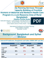 Improving Family Planning Services Through Training and Capacity Building of Frontline Workers of Maternal and Newborn Health Care Program in a Low-Resource Area of Rural Bangladesh