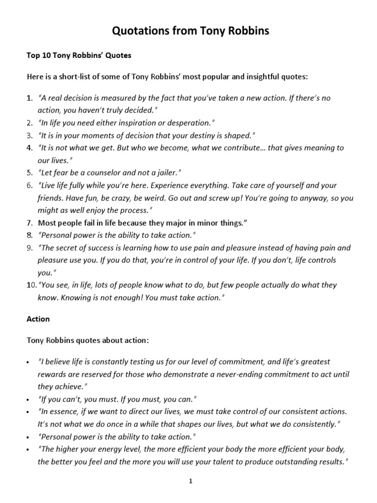 Quotations from tony robbins pdf neuro linguistic programming