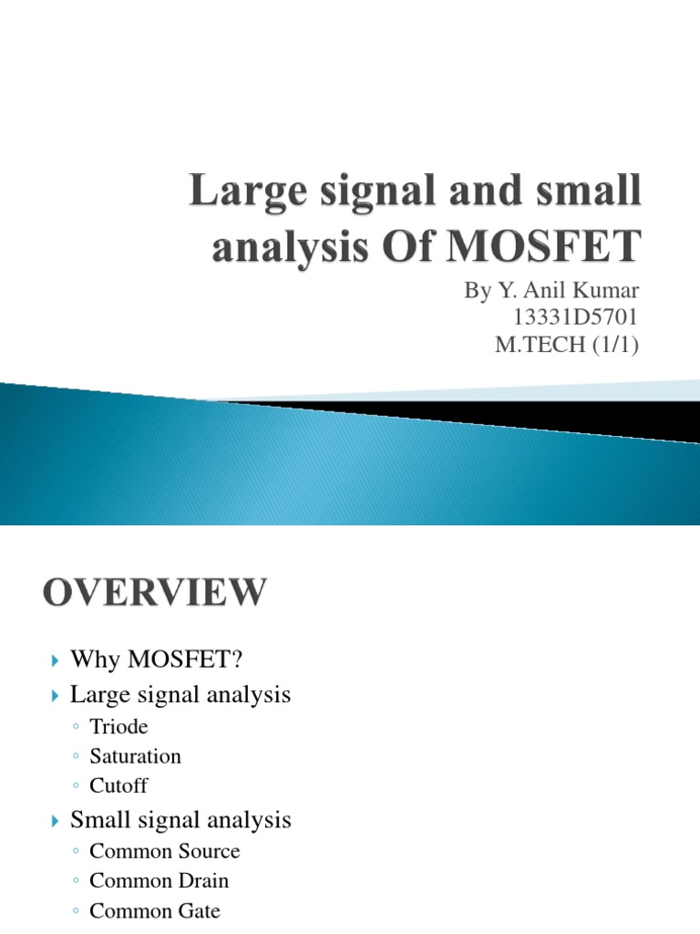 MOSFET Signal Analysis Techniques | PDF | Field Effect Transistor | Mosfet