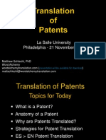 Translation of Patents